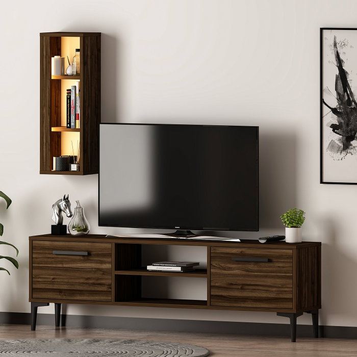 Hanah Home Soporte para TV Bien - Walnut Hanah Home Soporte para TV Bien - Walnut